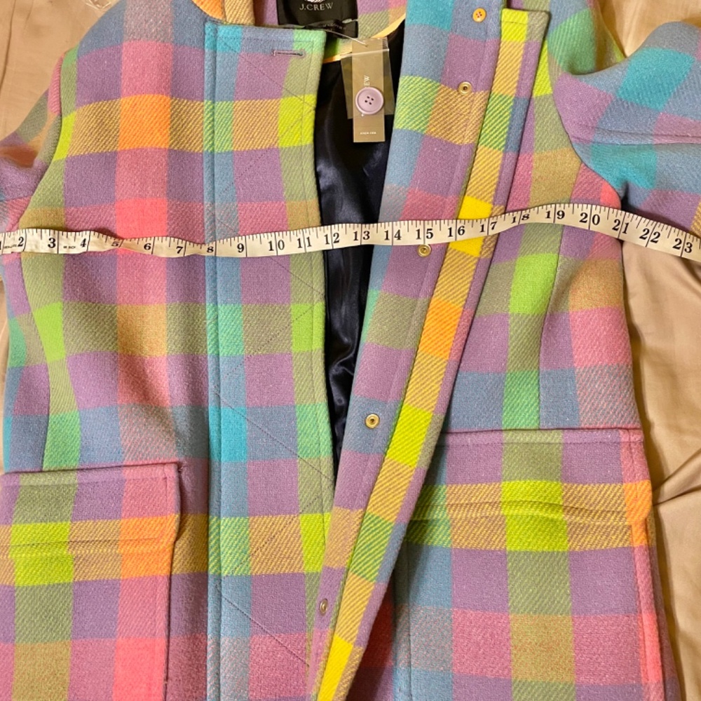 Jcrew Duffle coat in plaid Italian stadium-cloth wool - Picture 5 of 10